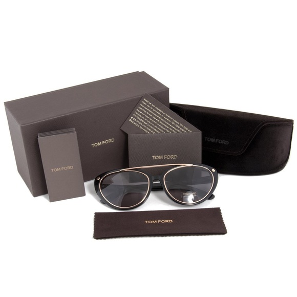 Tom Ford TF 384 56B Edita Havana Cream Grey Fade - Picture 5 of 7